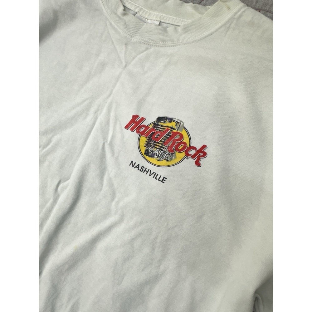 Hard Rock Cafe Nashville VTG 90's Heavy Tee / Worn & Distressed / XL / USA - Picture 4 of 9
